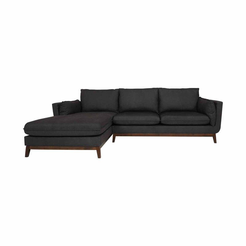 MUZE L Shaped (fab) Left Slate Grey EDITH-image 1