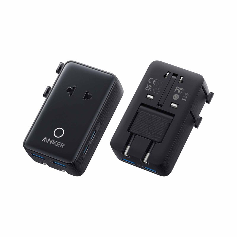 ANKER Nano 5-in-1 Travel Adapter 20w 2c+2a Travel Charger A9215 - Black A9215H11-image 2