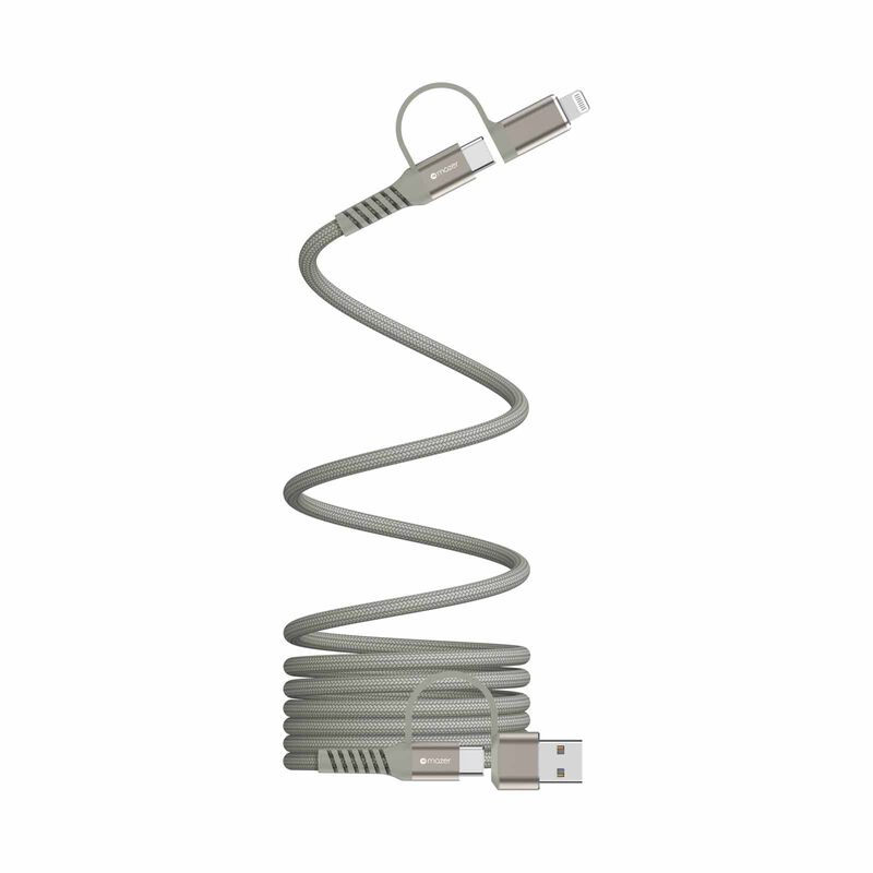 MAZER Infinitelink Cobra Magnetic 2m/60w Fast Charging Cable-titanium M-COBRA-C62DUO-TN-image 4