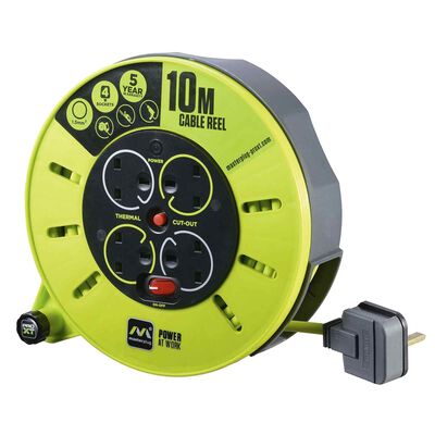 MASTERPLUG 13a 4 Socket Cassette Reel (10m) CMU10134SL-PX