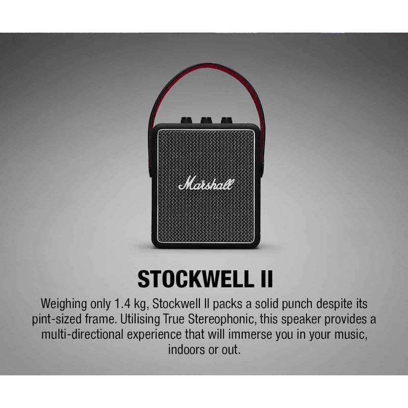 MARSHALL Bluetooth Speaker STOCKWELL II (BLACK AND BRASS)-image 6
