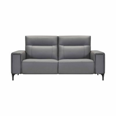 MUZE 3rr-e Seater (fl)w Storage C10 Grey Full Leather Sofa VANNA
