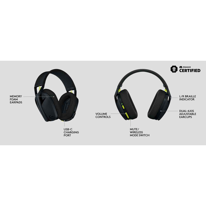 LOGITECH G435 Wireless Gaming Headset Black 981-001051-image 9
