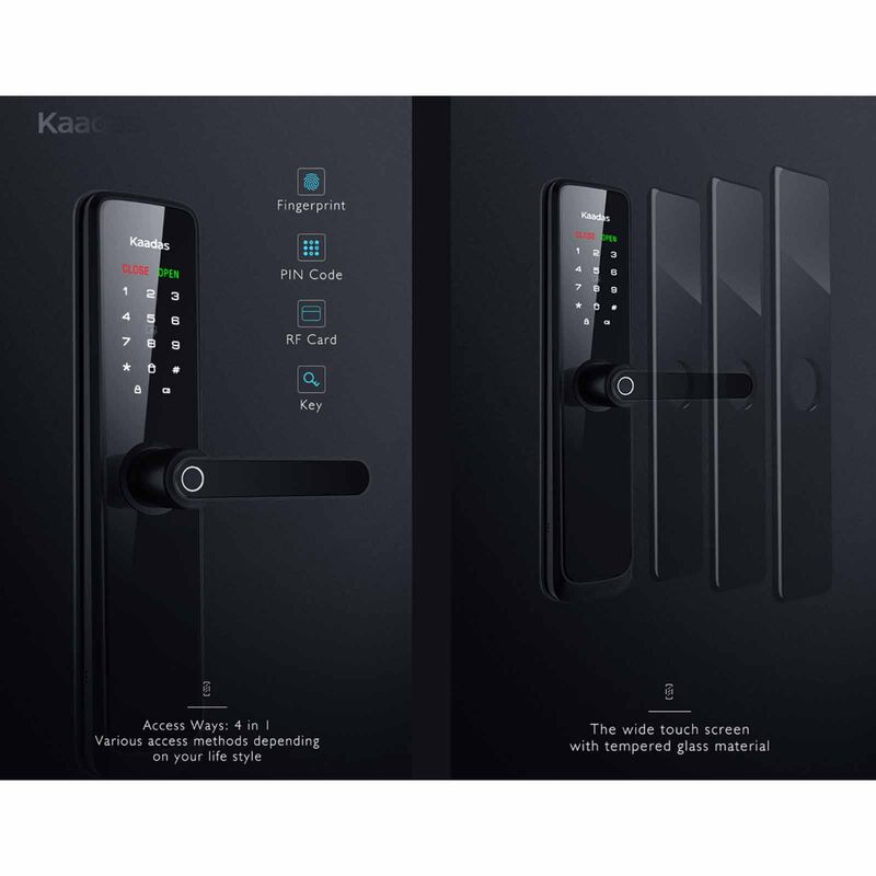 KAADAS Lever Handle Mortise Door Lock With Dual-unlocking Feature L7 BLACK-image 4