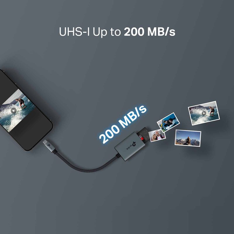 TP LINK Usb 3.0 Type-c To Sd & Microsd 3.0 Card Reader UA430C-image 9