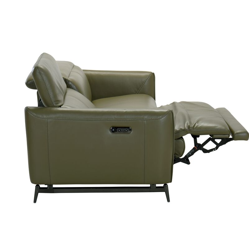 3rr Seater (fl) C15 Green Full Leather Sofa VERDA-image 6