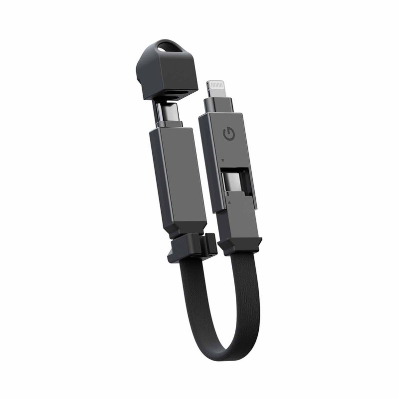 ENERGEA Sheath 2-in-1 C To C + Lightning Cable, 480mbps, 60w, 15cm -gun CBL-60SHTH-GUN015-image 1