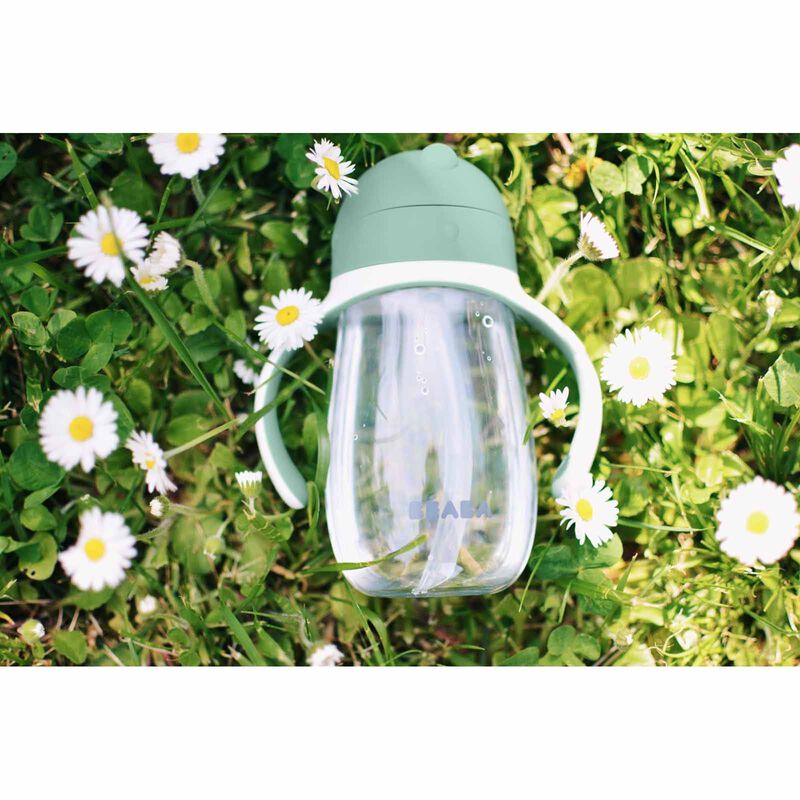 BEABA Cup 300ml - Sage Green (online) STRAW-image 6