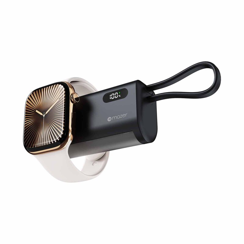 MAZER Powermate 5000mah/pd20w With Apple Watch Charging Powerbank - Blackgrey M-PC5.0W-BG-image 2