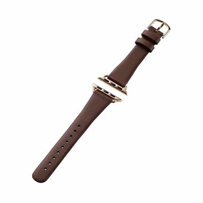 ELECOM Slim Soft Leather Apple Watch Band 41/40/38mm (brown) AW-41BDLJBR