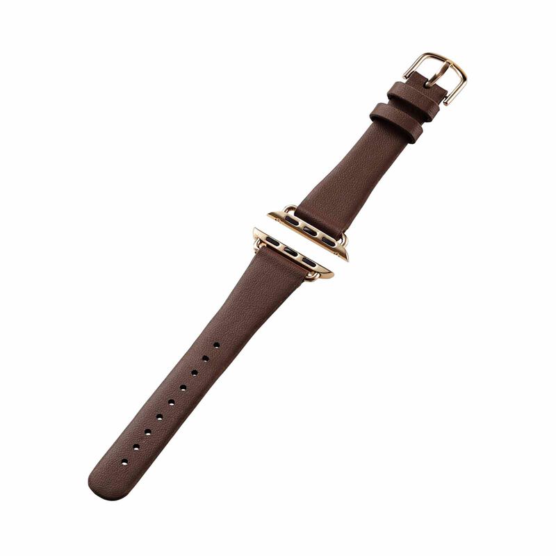 ELECOM Slim Soft Leather Apple Watch Band 41/40/38mm (brown) AW-41BDLJBR-image 1