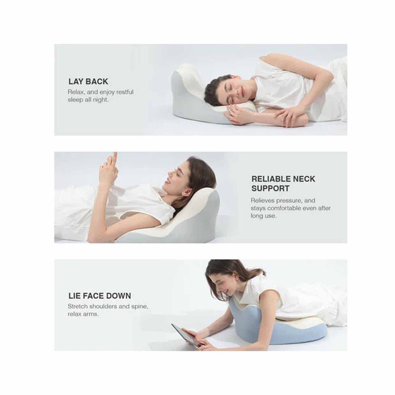 BELLAMI PL Dream Memory Foam Pillow With Cover - Beige + Pink DREAM-image 4