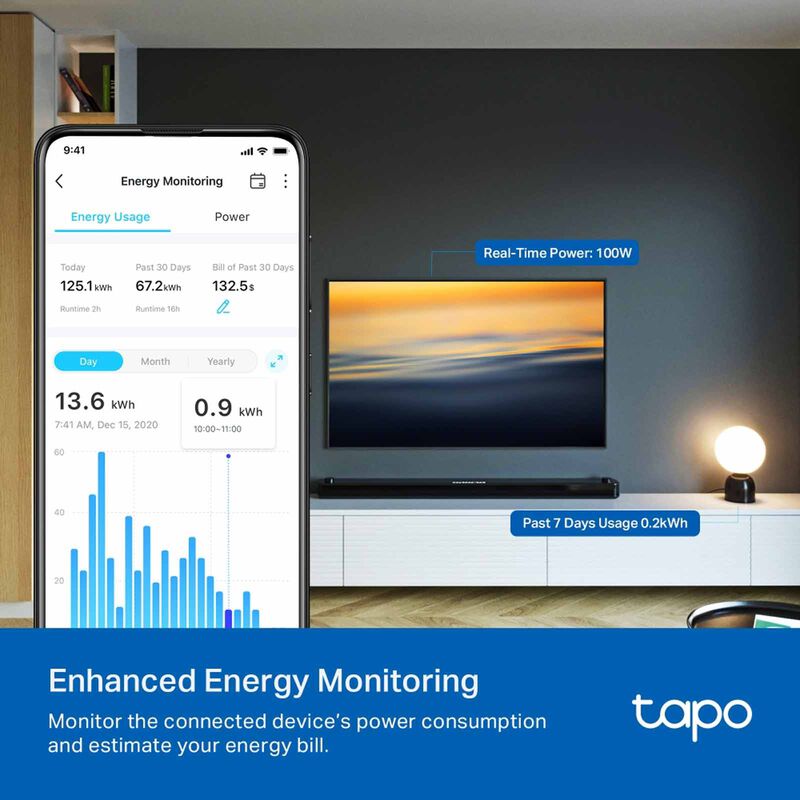 TP LINK Mini Smart Wi-fi Plug, Energy Monitoring, Matter TPL-TAPO P110M-image 3