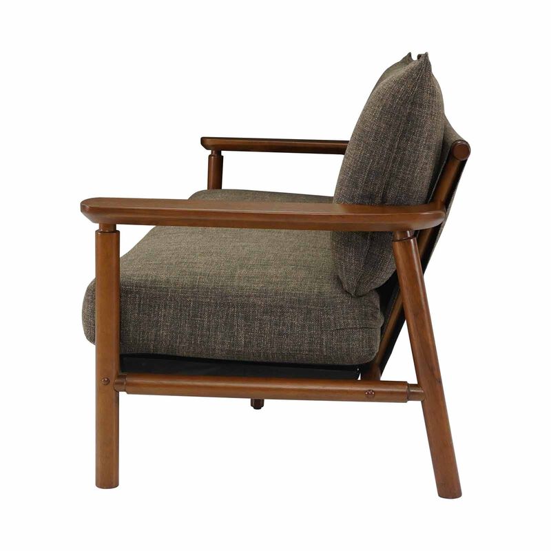 MUZE 3 Seater Sofa (fab) Brown Fabric Sofa MERU-image 4