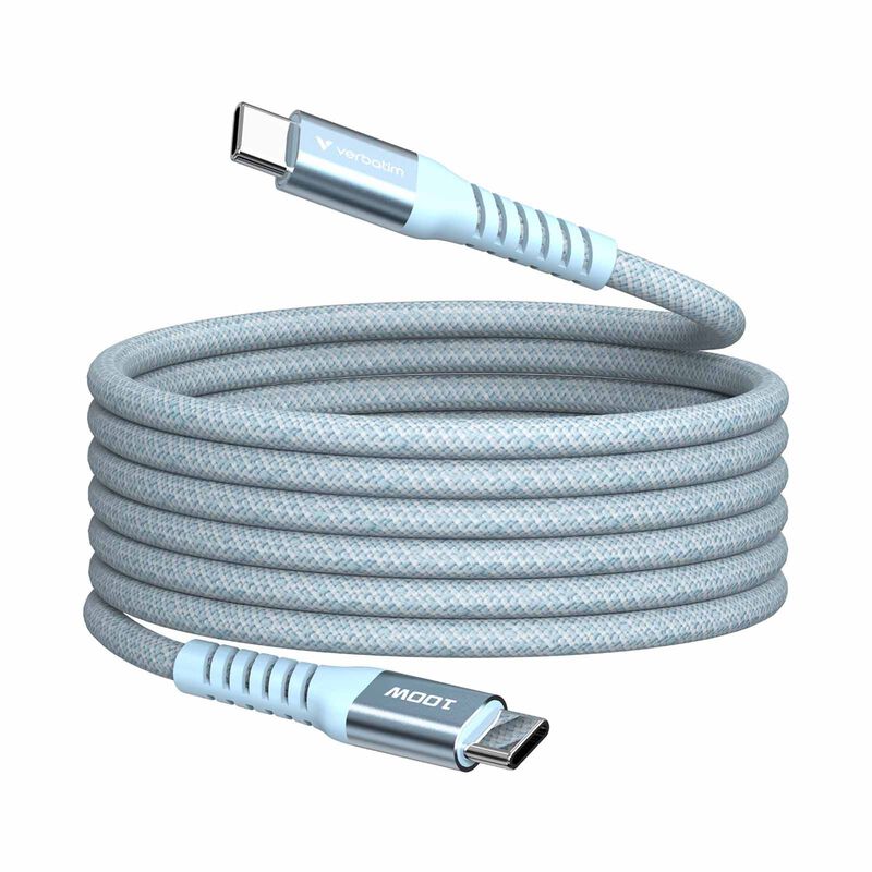 VERBATIM Sync & Charge Usb-c To Usb-c 100w Magnetic 120cm - Blue VM31856-image 4