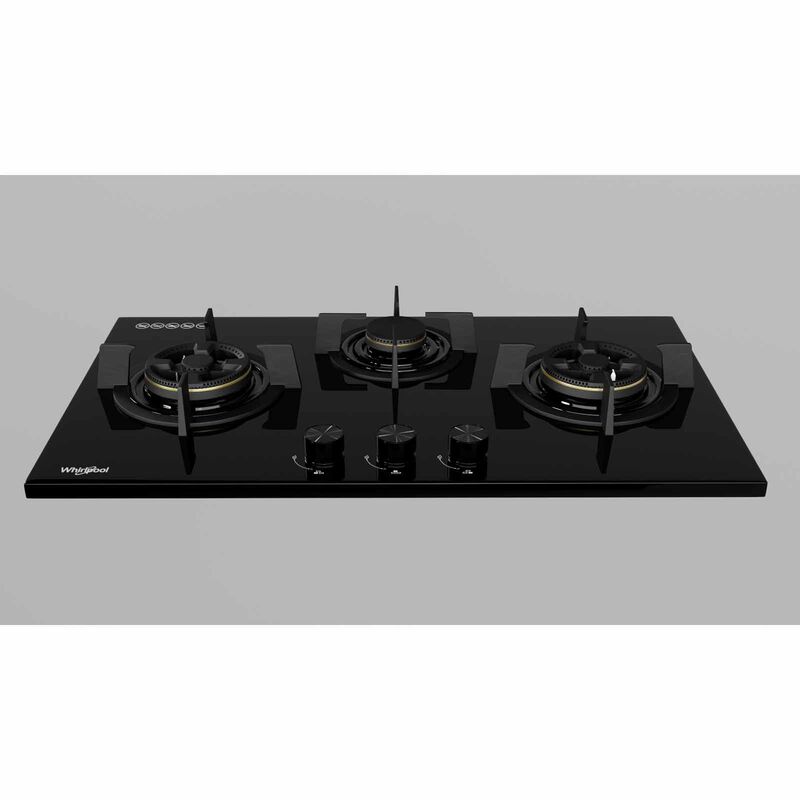 WHIRLPOOL 78cm 3 Burners Pub Gas Hob Tempered Glass Surface (exclude Installation) GWG7830TS-image 2