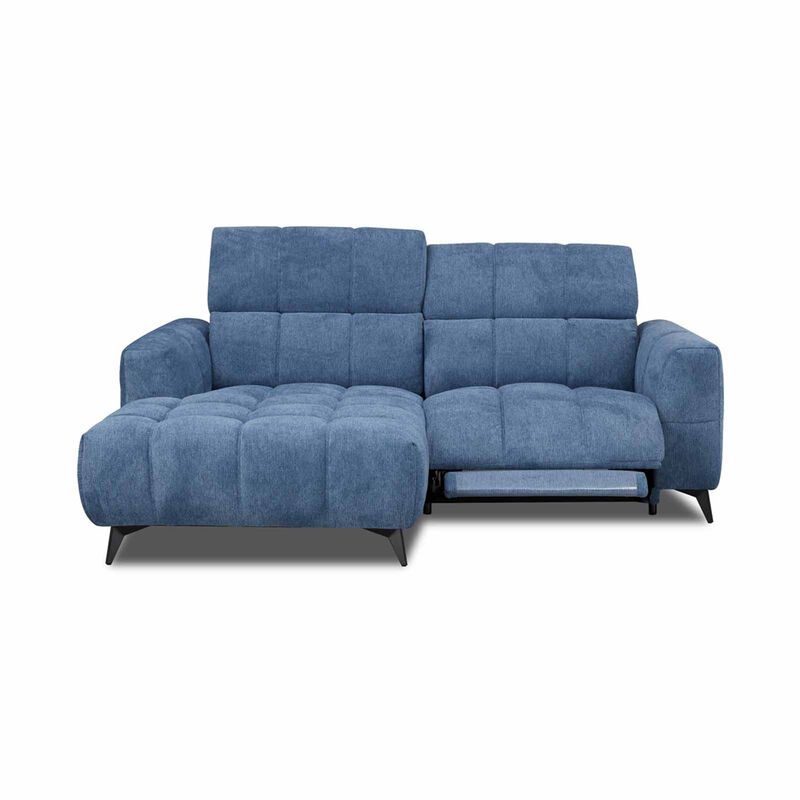 MUZE L Shaped Recliner (fab) Left Cat A Blue Fabric Sofa ANJA-image 2