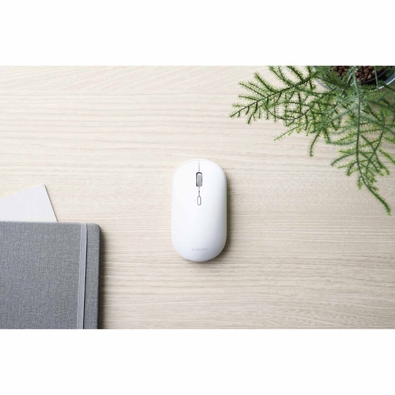 ELECOM Dual Mode Wireless Chargeable Silent Mouse White M-TM25MBMSAWH-image 4