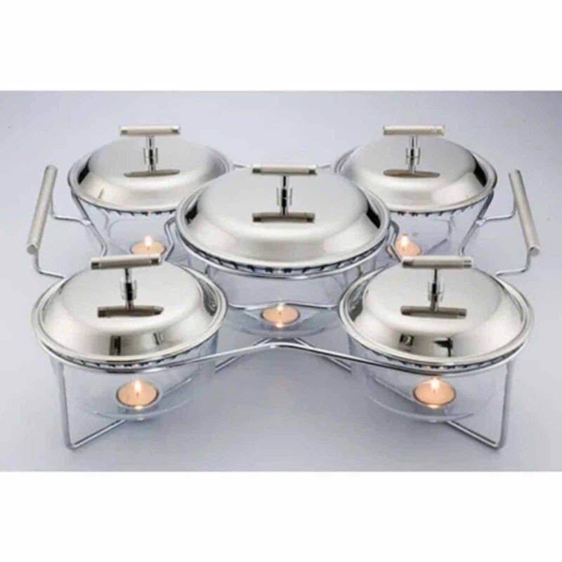SABINEX Round Food Warmer 4pcs X 1.5l + 1pcs X 2.5l KG06-image 1