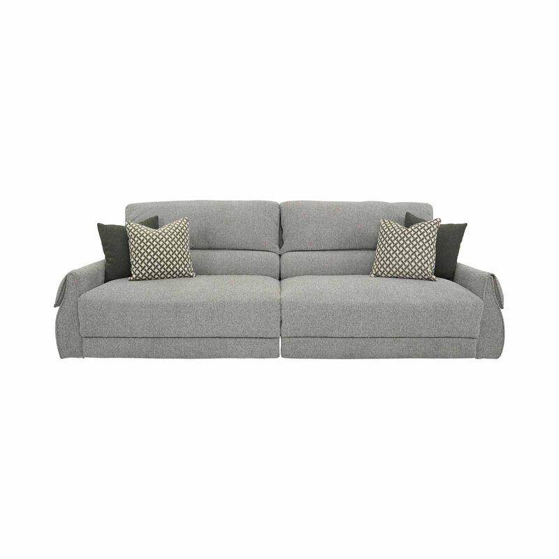 MUZE 3 Seater Sofa (fab) Electric Extendable Grey ELISA-image 1