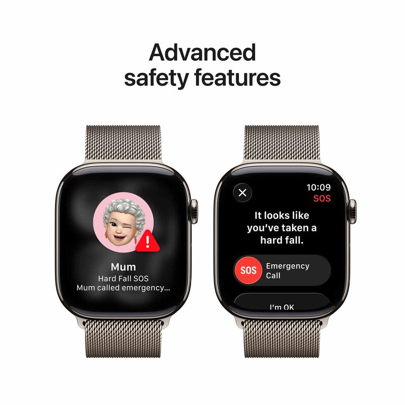 APPLE Watch Series 11 Gps + Cellular 46mm Natural Titanium Case With Natural Milanese Loop - S/m MFCY4X/A-image 4