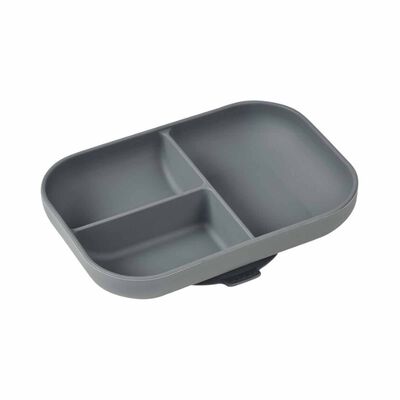 BEABA Suction Divided Plate - Mineral (online) SILICONE