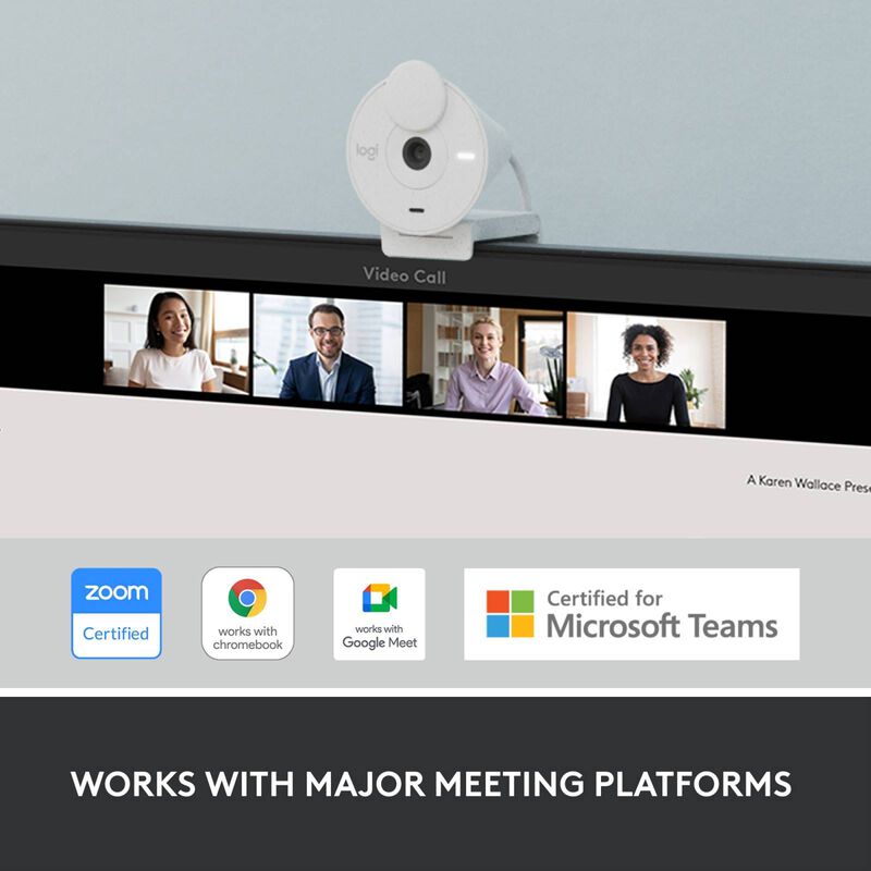 LOGITECH Brio 300 Full Hd Webcam - Off-white (iy) 960-001443-image 7