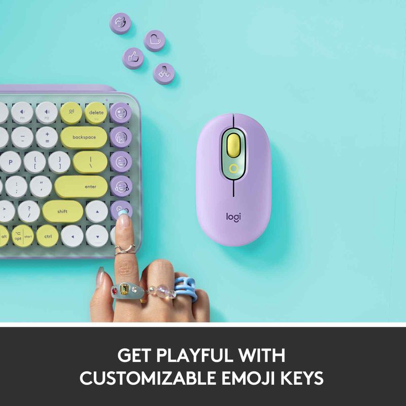 LOGITECH Keyboard Logi Pop Keys Wl Bt Mech Kb Daydream Mint 920-010578-image 3