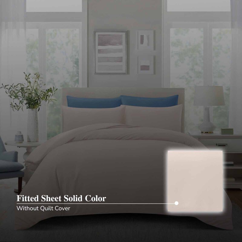 HILLCREST Hillcrest I Comfylux Solid 988tc I Khaki I Queen Fitted Sheet ( Oe ) 6838 I Q I FS I KHAKI-image 3