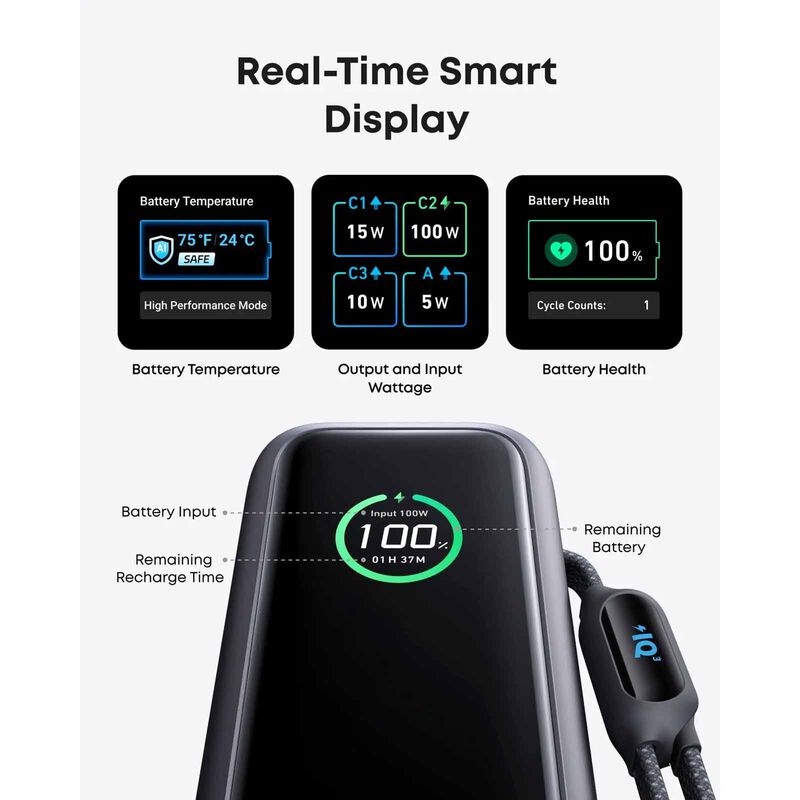 ANKER Powerbank 25k Pd W 2 C Cable 165w Black A1695H11-image 5