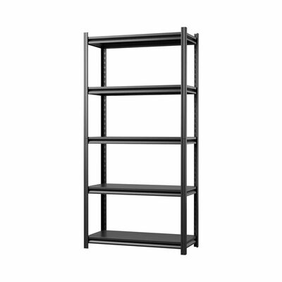 STEELCRAFT Steelmax 5 Tier Shelving Rack Black90 X 40 X 183 H Cm STEELMAX