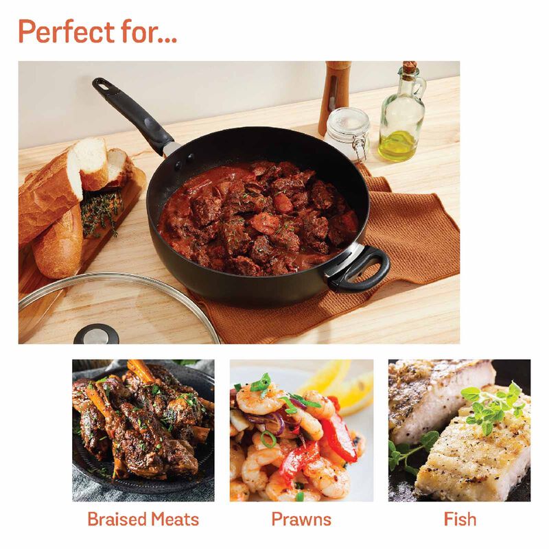 MEYER Cook N Look Nonstick 30cm | 6.2l Chef's Pan With Glass Lid And Helper Handle 11323-image 4