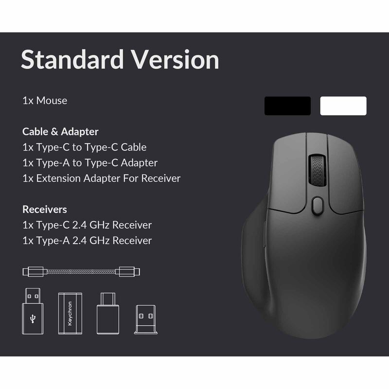 KEYCHRON M6 Bt/2.4ghz/wireless Mouse - Black KYCN-M6-A1-image 5