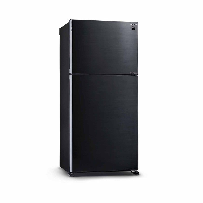 SHARP 2 Door Top Mount Fridge - Black (607l) SJ-PM60-BK-image 2
