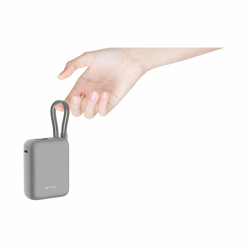MAZER Powercharge Nano Duo 10,000mah Pd35w With Built-in C-cable X2 Powerbank - Grey M-PC35CC-GY-image 9