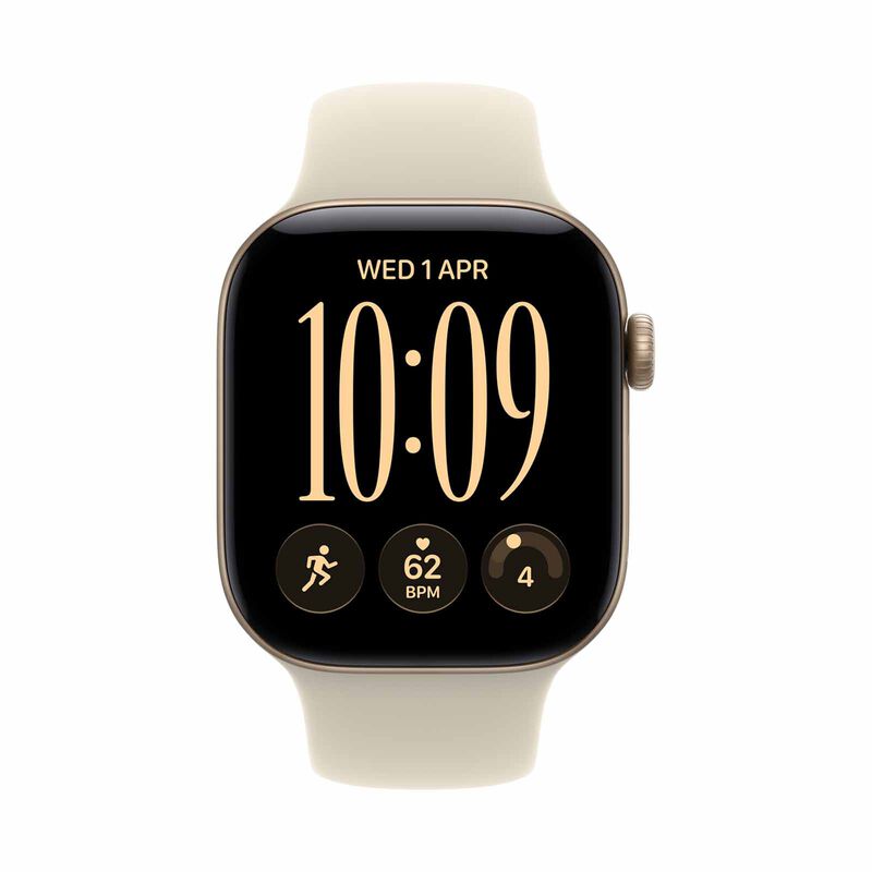 APPLE Watch Series 12 Gps 42mm Light Gold Aluminium Case With Sand Sport Band - M/l MJEE4X/A-image 1