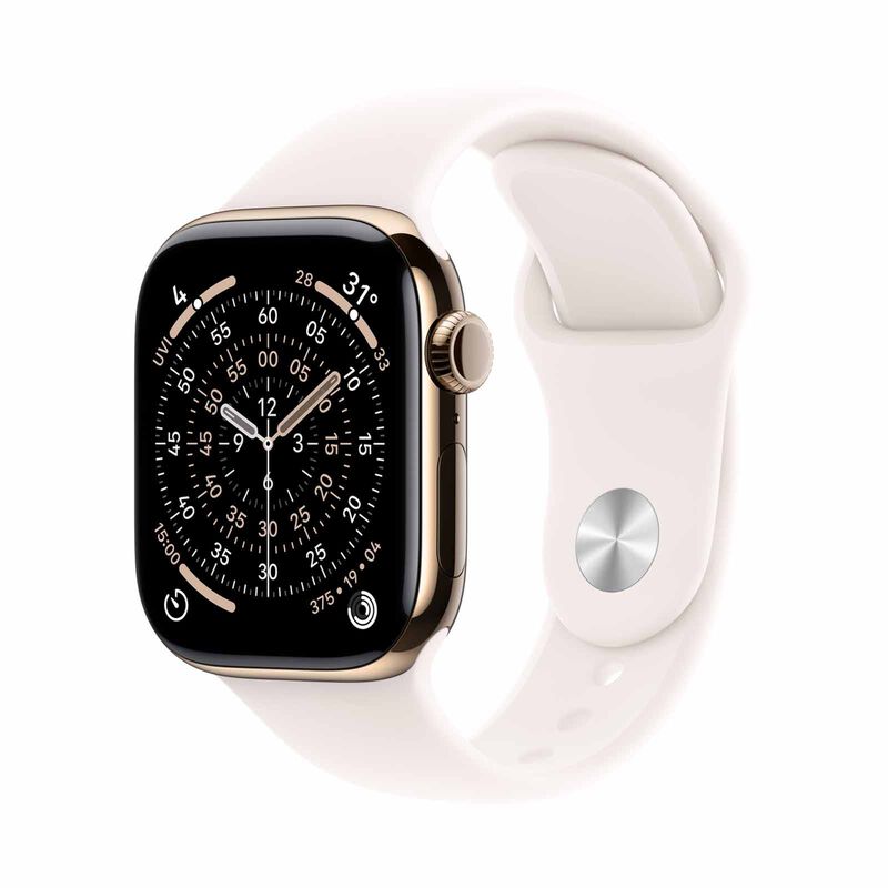 APPLE Watch Series 11 Gps + Cellular 46mm Gold Titanium Case With Light Blush Sport Band - S/m MFD54X/A-image 1