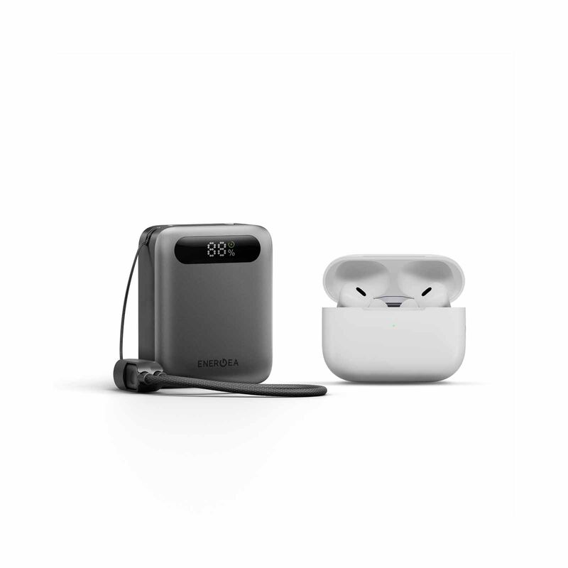ENERGEA Compac Loop 10k, 10000mah Universal Powerbank With Usb-c Cable Strap - Gunmetal CP-LOOP10K-GUN-3C-image 4
