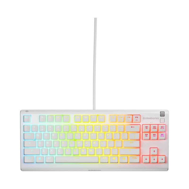 STEELSERIE Water Resistant Quiet Tenkeyless Keyboard With Rgb Lighting - White APEX 3 TKL RGB KEYBOARD US- WHITE-image 1