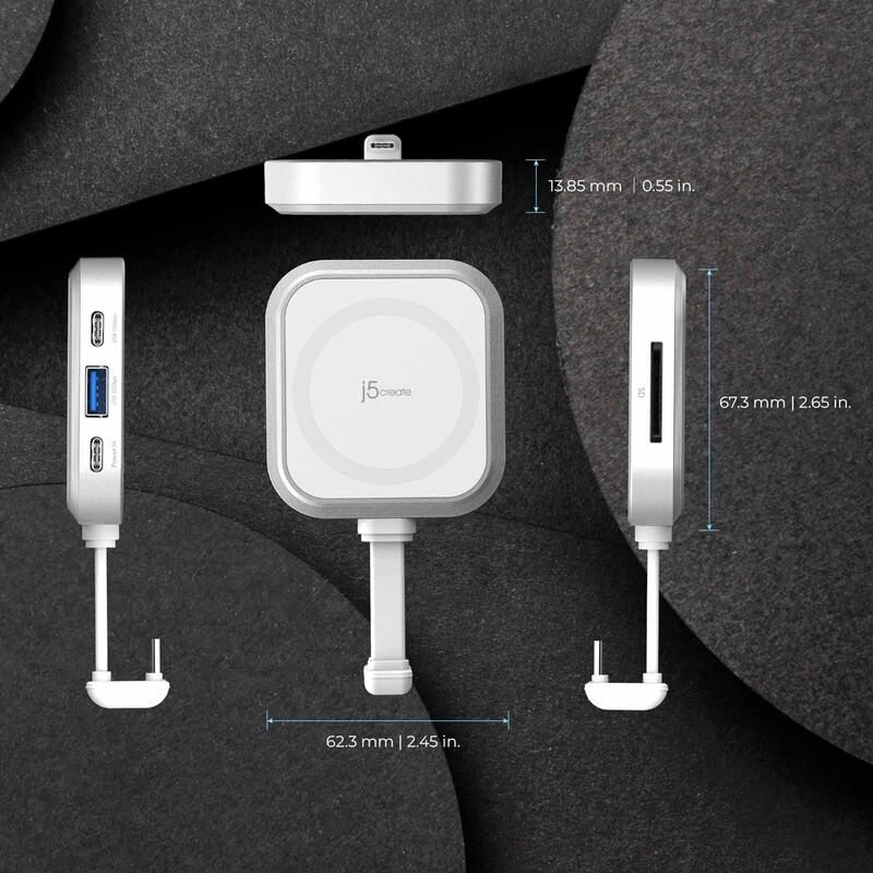 J5CREATE Usb-c Multi-function Hub For Iphone-white JCH168W-image 5