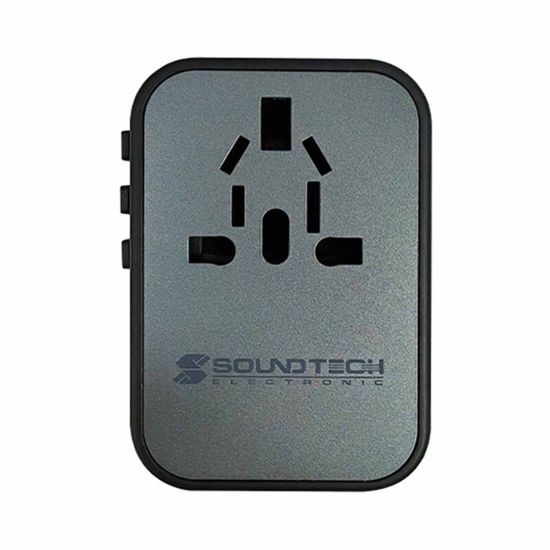 SOUNDTEOH Travel Adaptor With 3 Usb-a + Usb-c Quick Charger TA-355-image 1