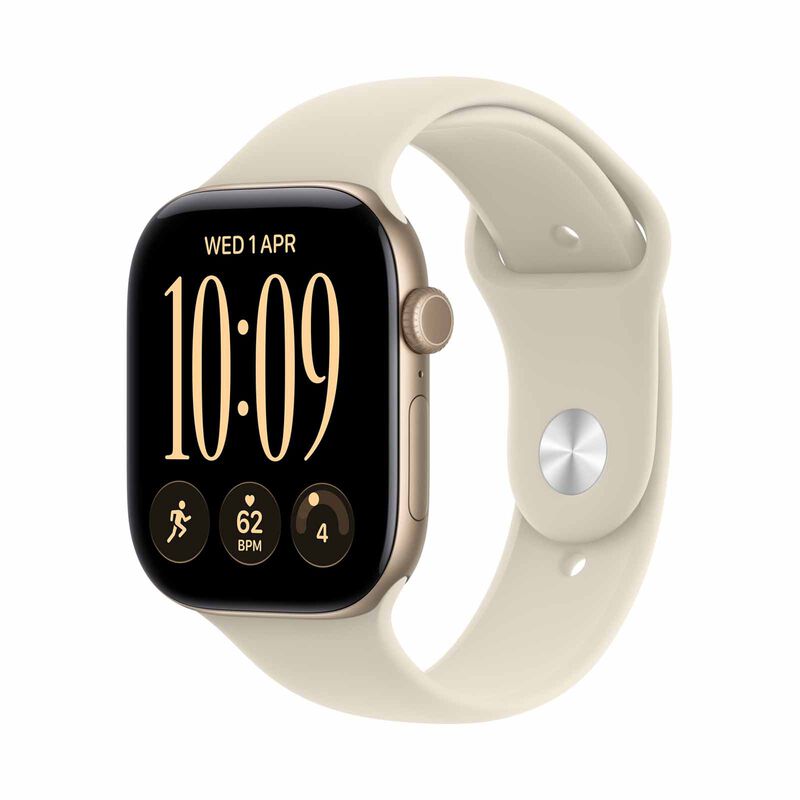 APPLE Watch Series 12 Gps 46mm Light Gold Aluminium Case With Sand Sport Band - S/m MJEN4X/A-image 2