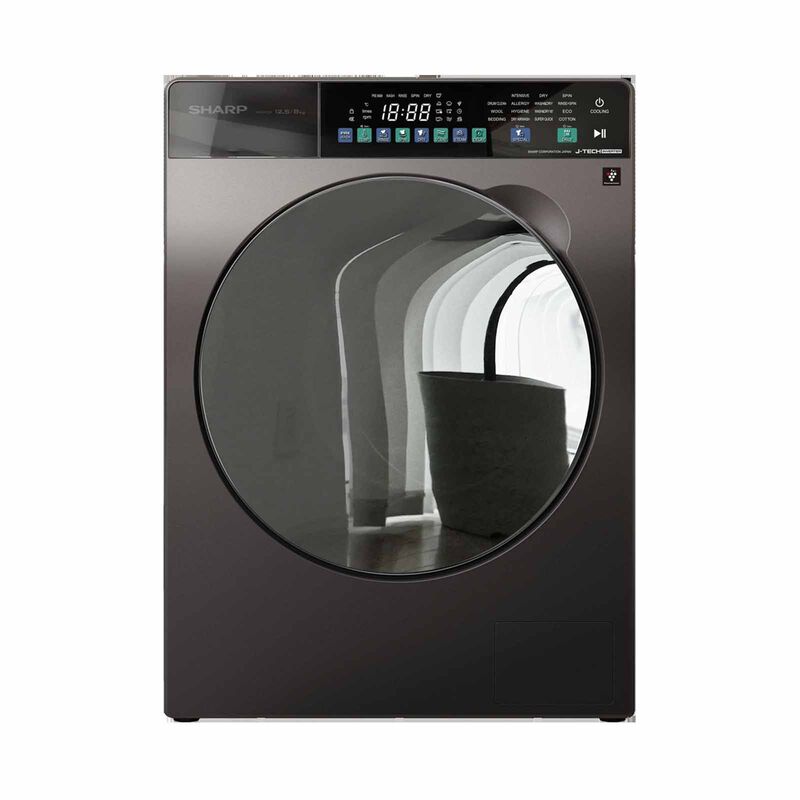 SHARP Front Load Washer/dryer (12.5kg/8kg) - Dark Grey ES-FW12D8PAS-image 1