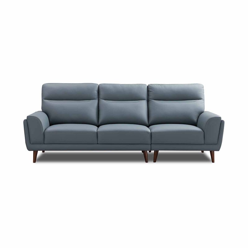 GERBRSI 3 Seater 2.5m+ottoman (hl) Cat A Bluegray Half Leather Sofa HEATHER-image 4
