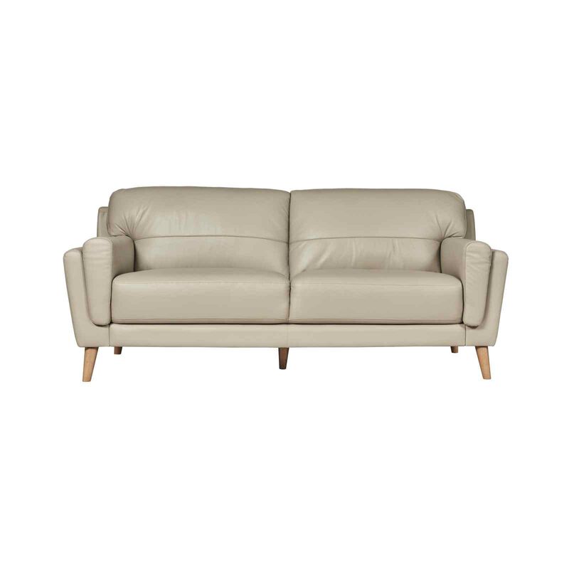 SOLOTTI 3 Seater (hl) Silver Half Leather Sofa TATIANA-image 1