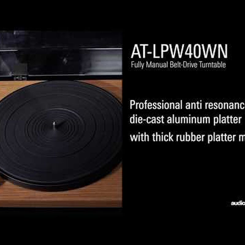 AUDIO TECH Manual-belt Drive Turntable AT-LPW40WN-image 4