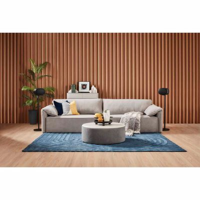 MUZE 3 Seater Sofa (fab) Pebble STEFANIA