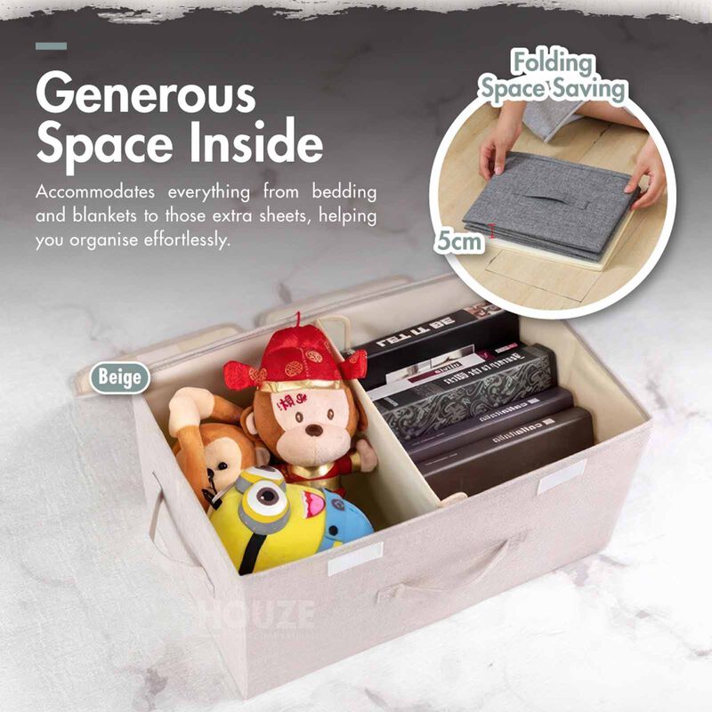 LAVA Storage Box With Double Open Lid (m) - Beige SB-1714-BEIGE-image 6