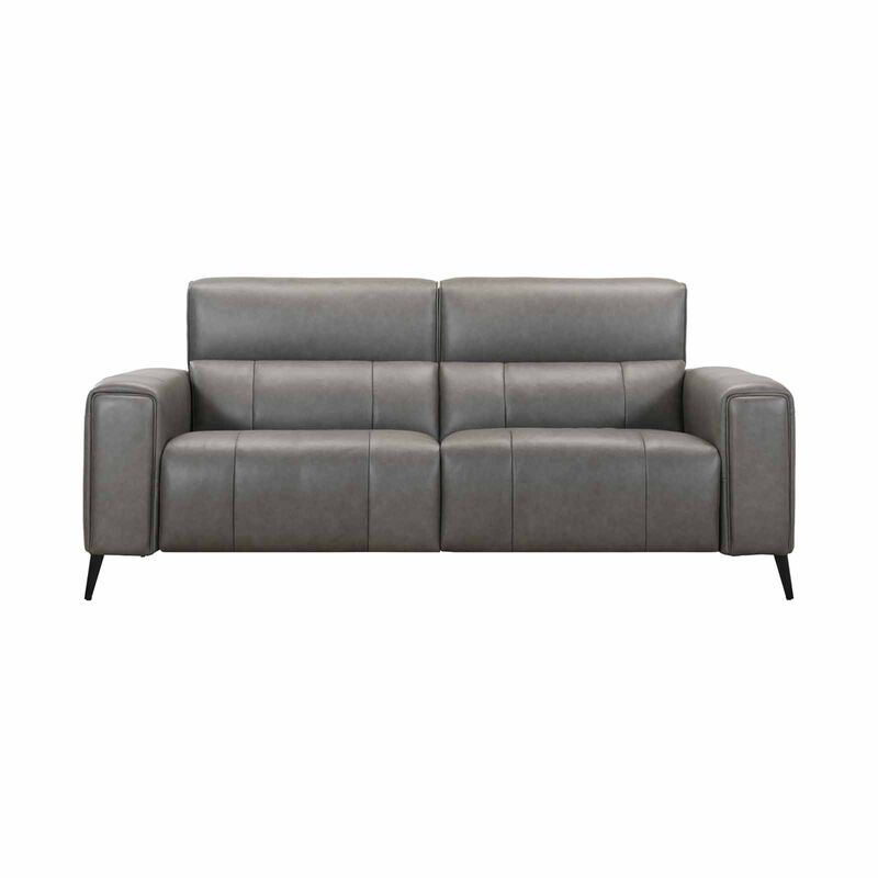 MUZE 3rr-e Seater 2 Function (fl) Grey Full Leather Sofa BLAIR-image 1