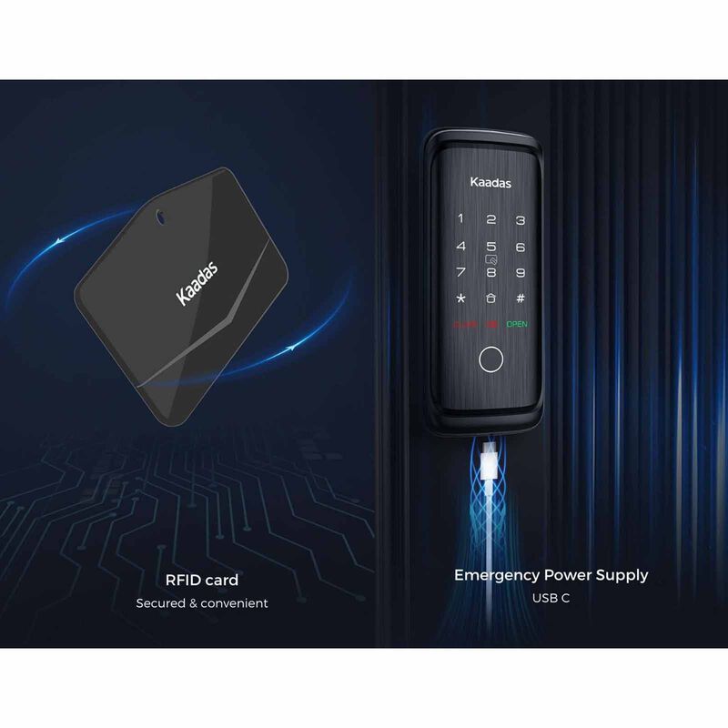 KAADAS Rim Lock For Metal Gate With Dual Unlocking Feature R8GD GATE LOCK-image 11